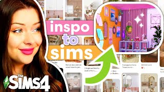 Using Pinterest Inspo to Build a House in The Sims 4