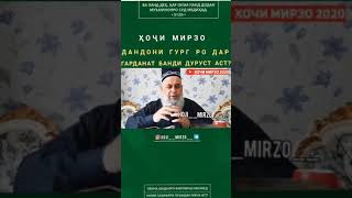 Хочи Мирзо дандони гургро дар гардан овезон куни гунох аст