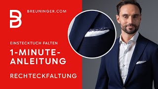 Einstecktuch falten: So gelingt die gerade Rechteckfaltung [TUTORIAL]