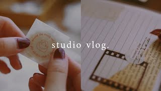 journalling \u0026 new stickers | (silent) studio vlog 76