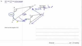 GCSE Maths revision Exam paper practice similar triangles