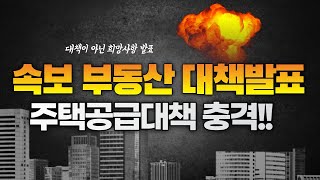 🔥속보🔥부동산 특단의 주택공급대책 발표 충격!!