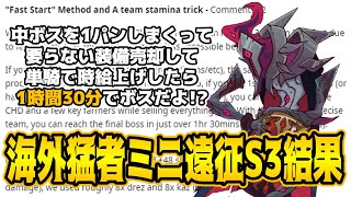 【AFKアリーナ】ボスまで1時間30分！？海外勢猛者のミニ遠征がヤバすぎるので紹介します！【神の狩猟場S3】