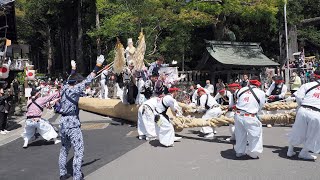 小野御柱2023　里曳祭最終日（矢彦神社 一之柱）