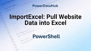 ImportExcel: Pull Website Data into Excel with #powershell #importExcel