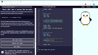 Basic CSS (39/44) | Use a custom CSS Variable | freeCodeCamp