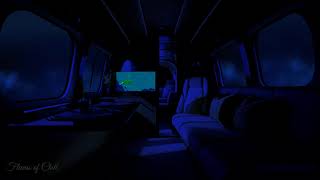 DARK Private Jet Full Interior Brown Noise Ambience | Flight Map | Sleeping, Reading, Studying | Zen
