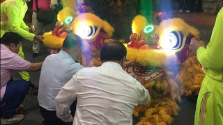 竹云宫 Zhu Yun Gong Lion Dance Eye Dotting \u0026 Cai Qing at Mohamed Sultan Hong San See Temple 12 Dec 2019