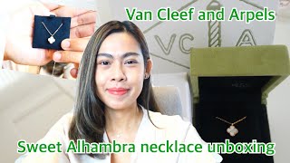 Unboxing and first impression VCA sweet Alhambra necklace เปิดกล่องสร้อยคอ Van Cleef and Arpels