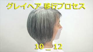 グレイヘア 移行プロセス 10_12 くせ毛 の グレイヘアにツヤを出す！