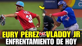 ASÍ TERMINÓ EL ENFRENTAMIENTO ENTRE EURY PÉREZ Y VLADIMIR GUERRERO JR, BLUE JAYS VS MARLINS - MLB
