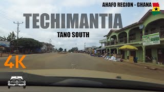 Techimantia Drive Tour in the Tano South Ahafo Region of Ghana 4K