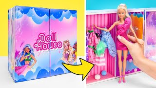 Maison de rêve Barbie Facile à transporter 🏠💖 Amusante Maison en Carton Pliable