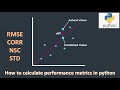How to calculate RMSE, Correlation and other metrics in python | Code