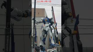 ららぽーと福岡のνガンダム完成まで(2021年11月～2022年4月まで)