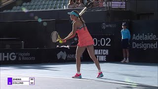 S. Zheng vs. D. Collins | 2021 Adelaide Round 1 | WTA Match Highlights