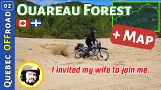 Yamaha XT250 + Suzuki VanVan crossing beautiful Ouareau Forest