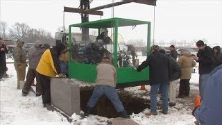 Biker Buried Sitting Astride His Harley-Davidson