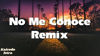 Jhay Cortez, J. Balvin, Bad Bunny - No Me Conoce Remix (Letra/Lyrics)