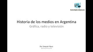 Cronología de medios de comunicación en Argentina