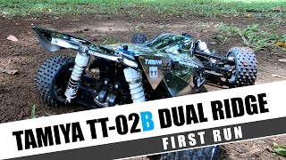 Tamiya TT-02B Dual Ridge Black Metallic First Run in 2 Minutes Part 1