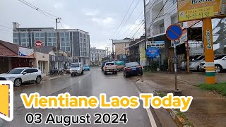 Walk Around Naxai Village from Phonsinuan Village // Rainy Day Tour // Vientiane Laos 03 August 2024