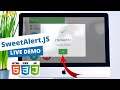 Sweet Alert demo with simple example | Beautiful Alert Box using SweetAlert.js | SweetAlert Tutorial