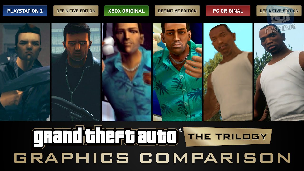 GTA Trilogy Definitive Edition Comparison - PS2 / Xbox / PC / Mobile ...