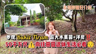 【JB Property新山直播看房】参观Bukit Tiram超大水果园➕洋房‼️5⃣️0⃣️千方尺⚠️向往田园退休生活必看😌