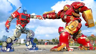 Transformers: The Last Knight - Optimus Prime vs Iron Man Epic Battle | Paramount Pictures [HD]