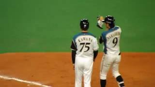 2016　9/30　中島卓也 3打席目 バントヒット成立も…？