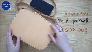 [leather craft DIY] Disco bag making / DIY / 디스코백 만들기