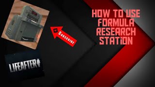 HOW TO USE FORMULA RESEARCH STATION | LIFEAFTER