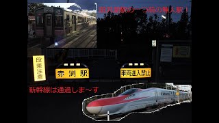 【JR赤渕駅】駅入場〜接近メロディー〜列車入線シーン