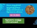 இன்றைய மொடக்குறிச்சி ஒழுங்குமுறை கூடம் தேங்காய் விலை 04.10.2023