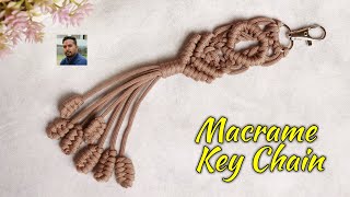 Macrame Paracord Lanyard Keychain Tutorial for BEGINNERS! | DIY Macrame keychain Handmade #27