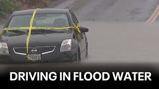 Driver escapes flooded Santa Rosa waters | KTVU