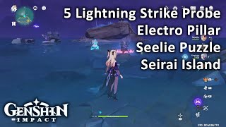 5 Lightning Strike Probe Electro Pillar Seelie Puzzle Seirai Island Genshin