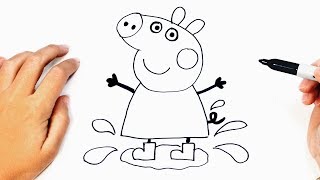 How to draw Peppa Pig | Peppa Pig Easy Draw Tutorial
