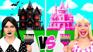 Wednesday vs Barbie Rumah Satu Warna Tantangan | Momen lucu BaRaDa Best