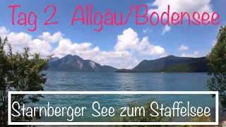 A L L G Ä U:  Tag 2/5:  Radtour zum Bodensee. von Bernried Starnbergersee nach Murnau Staffelsee