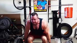 Deadcember hex bar. 90 seconds between sets up to 605lb