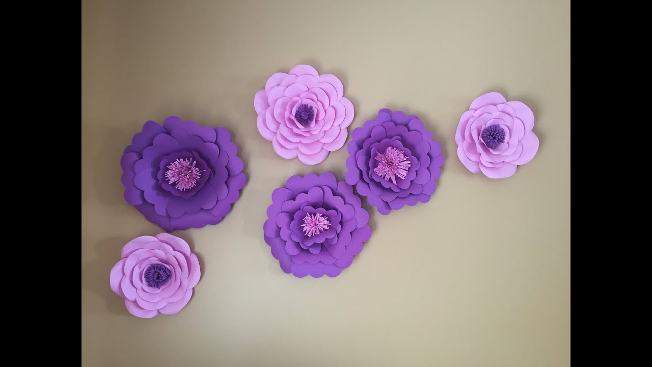 Paper Flower Tutorial Diy Youtube