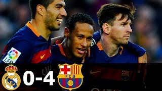 Real Madrid vs FC Barcelona 0-4 Goals and Highlights with English Commentary 2015-16 HD 720p