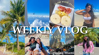WEEKLY VLOG *IN MIAMI* (exploring miami, beach day, going out, & more ) | Karen Eladji💗