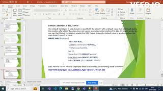 Day-11) Constrains in sql database table #sqlserver #database #databasetutorial #coding #training