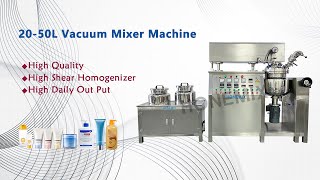 HoneMix 20L/50L Vacuum Cosmetics Lotion Making Machine Small Batch #vacuumhomogenizer #mixer #mixing