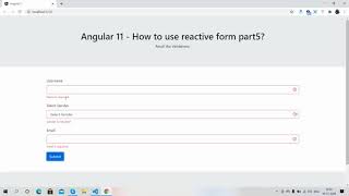 Angular 11 - How to use reactive form part5? Recall Form Validation