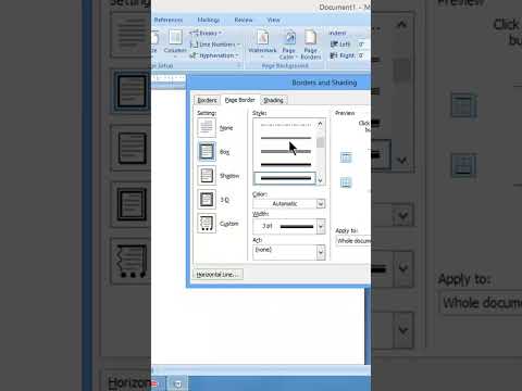 page border in word | how to insert page border in word #shorts