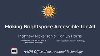 Making Brightspace Accessible for All